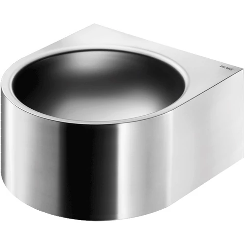 DELABIE FACIL r.m. acél fali mosdó szifontakaró és csapfurat nélkül, szálcsiszolt selyem, 1,2 mm