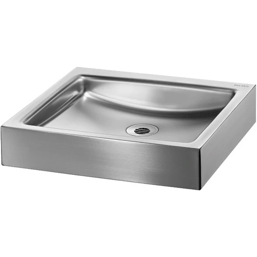 DELABIE UNITO fali kézmosókagyló csapfurat nélkül, 395x350mm, 1,2mm r.m. acél selyem