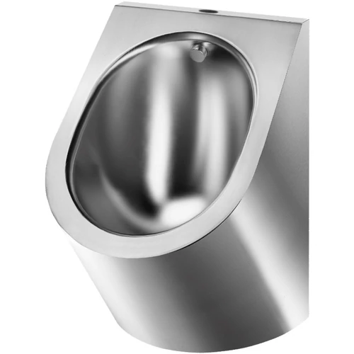 DELABIE DELTA r.m. acél piszoár, felső bekötéssel, alsó vízelvezetéssel, selyem, 1,2 mm