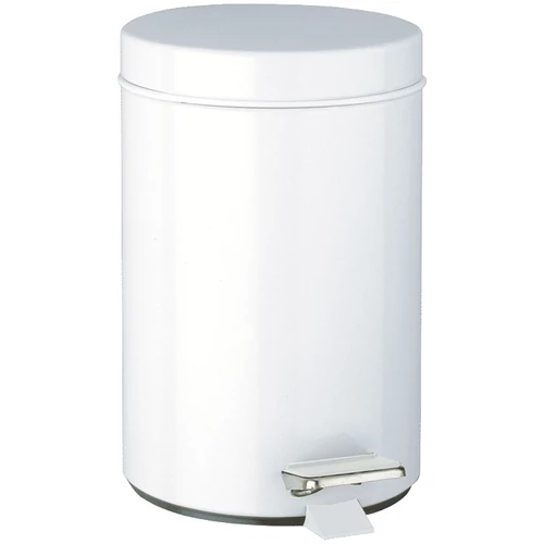 DELABIE pedálos hulladékgyűjtő 3 liter, kerek, fehér, r.m. acél