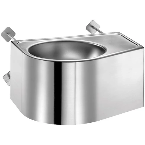 DELABIE DUO S TC L vandálbiztos mosdó zárt testtel, jobb oldali tálcával, szervizfolyosós szereléshez