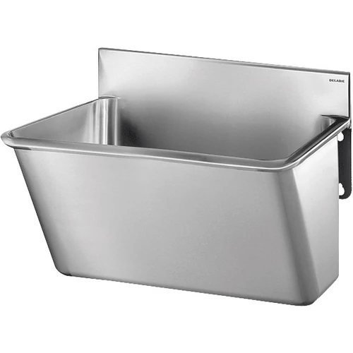 DELABIE sebészi bemosakodó vályú alacsony hátfallal, egy állásos 700mm, r.m. acél