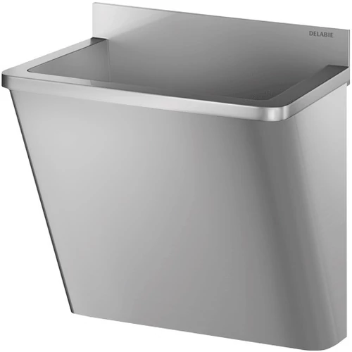 DELABIE sebészi bemosakodó vályú alacsony hátfallal, egy állásos 800mm, Hygiene+ dizájn, r.m. acél