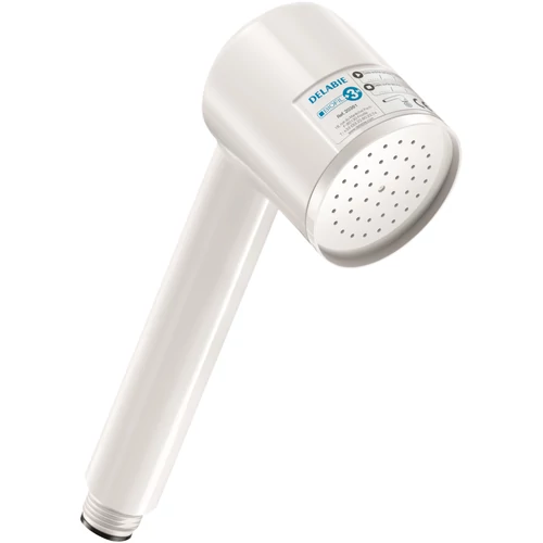 DELABIE BIOFIL steril végponti kézizuhany szűrő esőztető kifolyóval, PE szűrőrostok, 0.1μm névleges, 0.2μm abszolút szűrés, 9000L, vagy max. 3 hónap szűrőkapacitás
