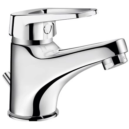 DELABIE álló mosdócsap 100mm fix kifolyóval, lyukas keverőkarral, H=60mm, 5L/p, leeresztőszeleppel