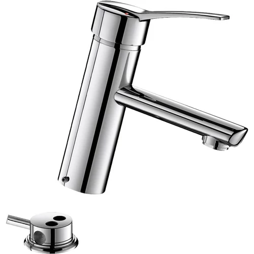 DELABIE álló csap fix kifolyó, levehető BIOCLIP test, elzárócsapok, H=85mm, L=120mm, 5L/p, leeresztőszelep