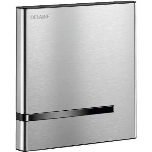 DELABIE TEMPOMATIC 4 beépített automata piszoár öblítőszelep előlap+szelep része, víztakarékos 0,15L/mp öblítés, vandálbiztos r.m. acél burkolat, hálózati, selyem, kit 2/2