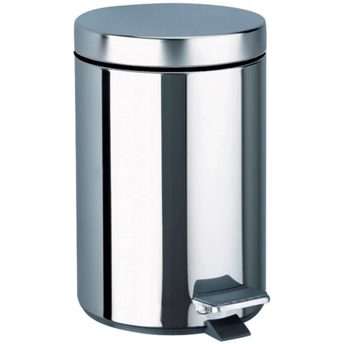 DELABIE pedálos hulladékgyűjtő 3 liter, kerek, fényes, r.m. acél