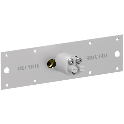 DELABIE rögzítőkonzol és transzformátor szett TEMPOMATIC MIX 4 fali, beépített vízcsatlakozású keverős csapokhoz, 0-35mm falakhoz, M1/2