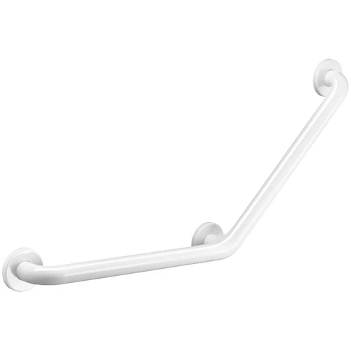 DELABIE 135°-ban hajlított kapaszkodó, rm acél, fehér, 170 kg-ig terhelhető, d=32 mm, 400x400 mm