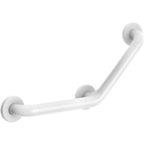 DELABIE 135°-ban hajlított kapaszkodó NylonClean fehér nylon bevonatú acél, D=32mm, 220x220 mm