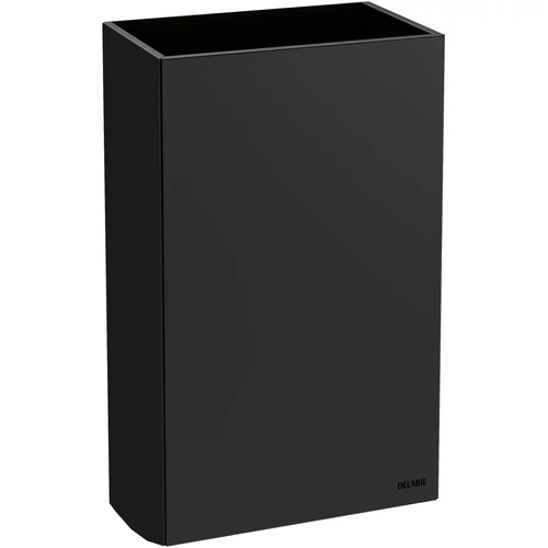 DELABIE fali hulladékgyűjtő fedő nélkül, SLIM kialakítás, 20L, r.m. acél, matt fekete