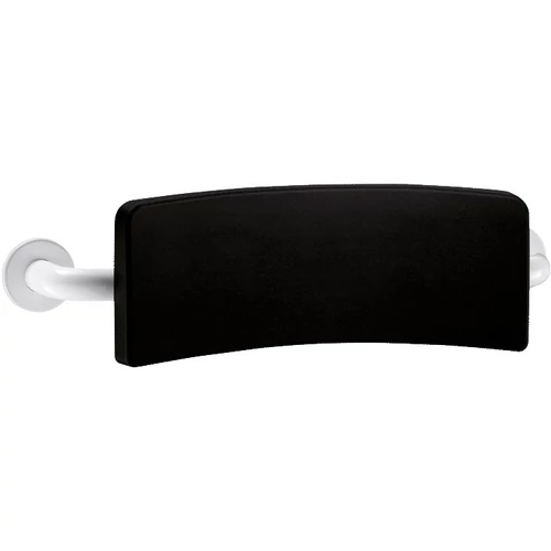 DELABIE Comfort háttámla zuhanyülőke és WC mögé, fekete PU támasz fehér r.m. acél vázon, 150mm