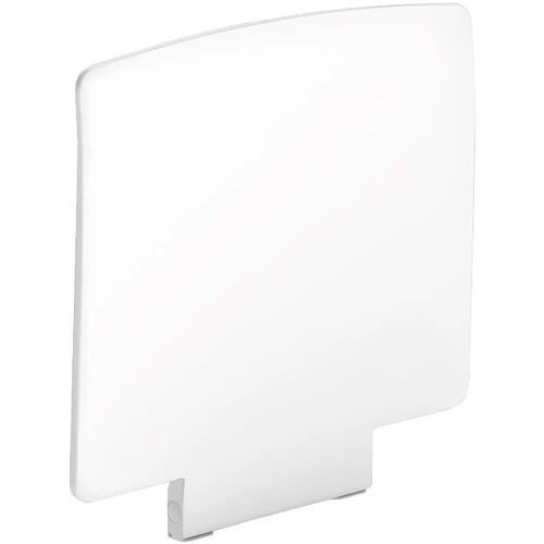 Dizájn háttámla DELABIE Be-Line felhajtható zuhanyülőkéhez, 450x415mm, matt fehér ABS műanyag