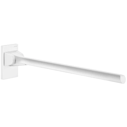 DELABIE Be-Line exkluzív fali felhajtható kapaszkodó 5mm hátfallal, D=42mm, alumínium, fehér, 650mm