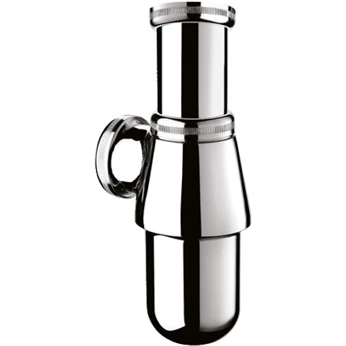 DELABIE fém szifon piszoárhoz, mosdóhoz hátsó vízelvezetéssel D=32mm, krómozott sárgaréz, 5/4", H=120-185mm, vízszint 50mm