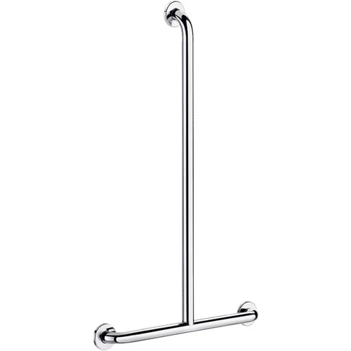 DELABIE T-alakú kapaszkodó fix függőleges szárral, ArN biztonsági hegesztésű UltraPolish fényes r.m. acél cső D=32mm, 1150x500mm