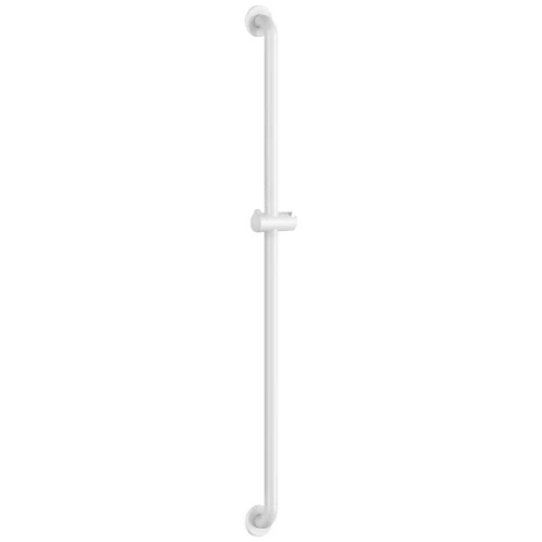 DELABIE NylonClean zuhanytartó rúd csúsztatható zuhanyrózsa tartóval, fehér nylon bevonatú acél D=32mm, H=1150mm