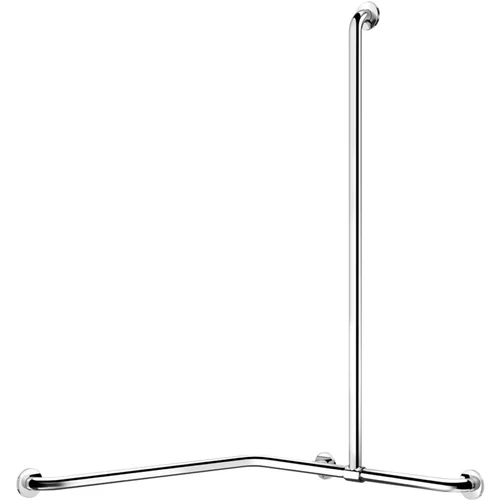 DELABIE zuhanykapaszkodó csúsztatható szárral, ArN biztonsági hegesztésű UltraPolish fényes r.m. acél cső D=32mm, 1160x750x750mm