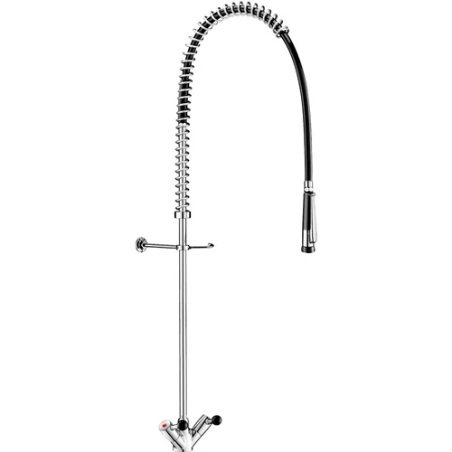 DELABIE álló nagykonyhai öblítő zuhany antitorziós rugó megerősítéssel, gömbfejű karokkal