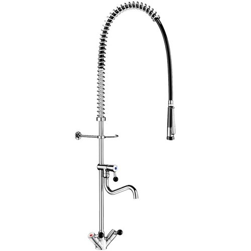 DELABIE álló nagykonyhai mosogató csap lengő kifolyóval, rugós antitorziós elő-öblítő zuhannyal