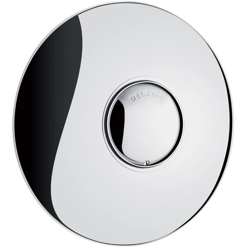 DELABIE TEMPOFLUX 2 vandálbiztos, direkt öblítésű nyomógombos WC öblítő előlap szeleptest nélkül TEMPOFIX 3 WC-szerelőkerethez 10-35mm vagy 30-60mm vastag falakra, sima öblítés 6L