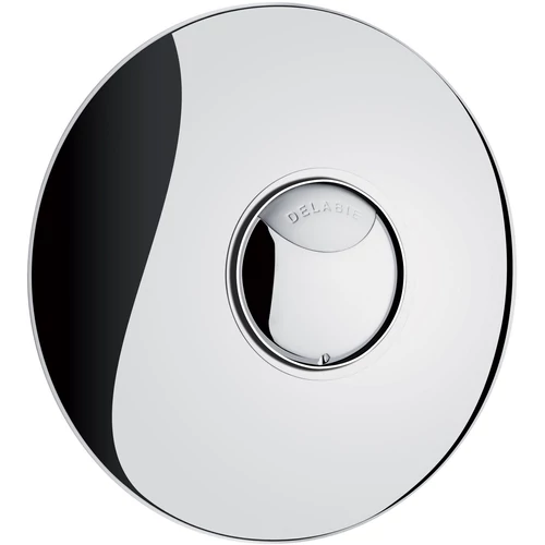 DELABIE TEMPOFLUX 2 vandálbiztos, direkt öblítésű nyomógombos WC öblítő előlap szeleptest nélkül TEMPOFIX 3 WC-szerelőkerethez 10-35mm vagy 30-60mm vastag falakra, dual öblítés 3L/6L