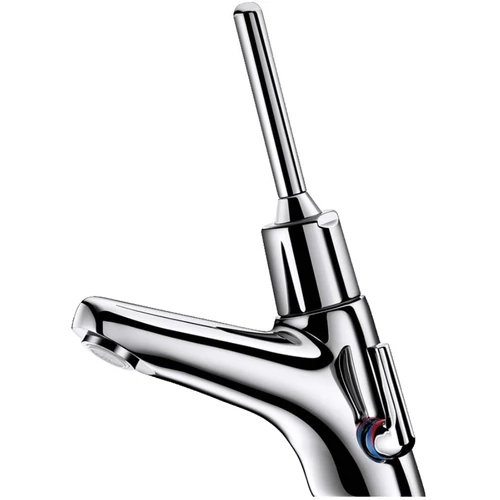 DELABIE TEMPOMIX 2 álló csap H-M vízre joystick szerű, önelzáró működtető karral, elzárócsapokkal