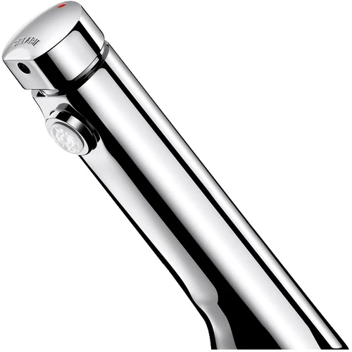 DELABIE TEMPOSOFT 2 vandálbiztos álló időzített Soft-Touch nyomógombos csaptelep kevert vízre