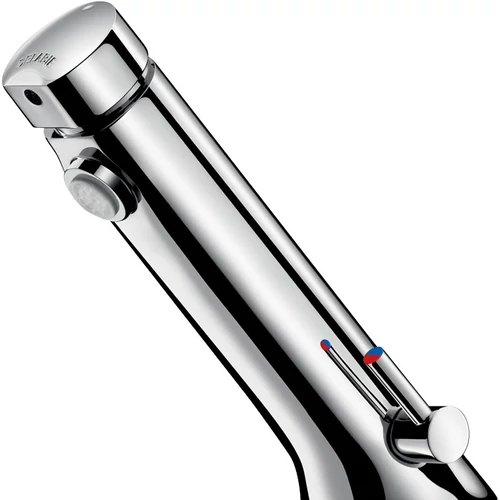 DELABIE TEMPOSOFT MIX 2 vandálbiztos álló időzített Soft-Touch nyomógombos csaptelep H-M vízre