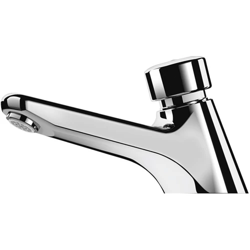 DELABIE TEMPOSTOP AB vandálbiztos álló csaptelep blokkolásgátlós időzített nyomógombbal kevert vízre