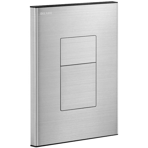 DELABIE TEMPOFLUX 3 blokkolásgátlós WC öblítőszelep előlap 3/6L dual öblítéssel, r.m. acél selyem előlap 162x210mm, kit 2/2