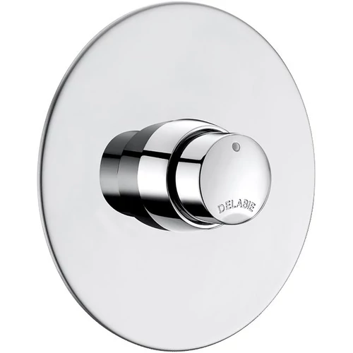 DELABIE TEMPOSOFT 2 nyomógombos piszoár öblítőszelep, beépített, M1/2", kerek fényes előlappal, 3mp