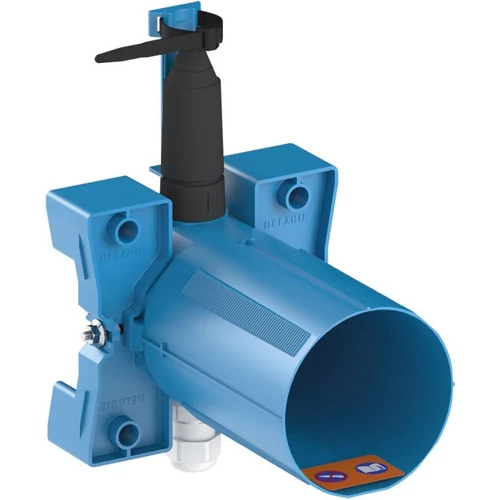 DELABIE TEMPOFLUX beépített, vízzáró BOX nyomógombos piszoár öblítőszelephez, 10-120mm fal, min. 93mm süllyesztés, kit 1/2