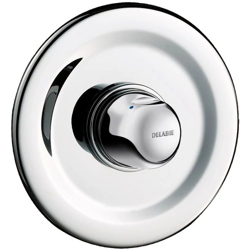 DELABIE TEMPOMIX beépített zuhanycsap fejbenkeverős időzített nyomógombbal, kerek fényes előlappal