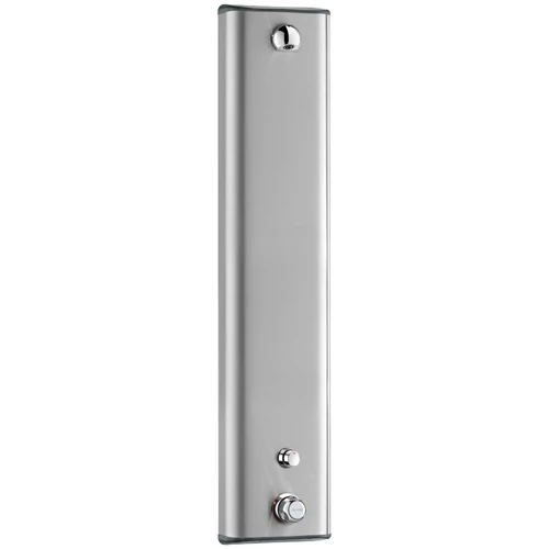 DELABIE SECURITHERM forrázásgátlós, nyomógombos zuhanyfal H-M vízre, r.m. acél, felső bekötés