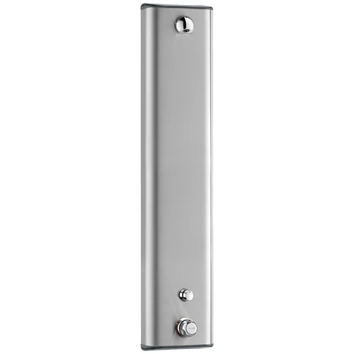 DELABIE SECURITHERM forrázásgátlós, nyomógombos zuhanyfal H-M vízre, r.m. acél, hátsó bekötés