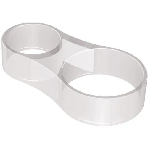 DELABIE zuhany gégecső rögzítő gyűrű D=25/35mm zuhanytartó rudakhoz, áttetsző