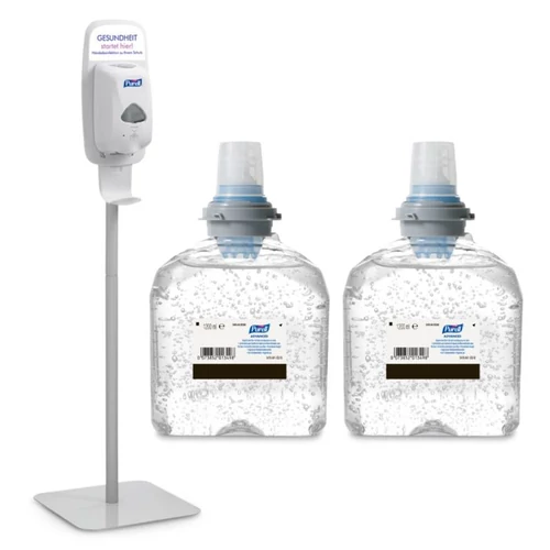 PURELL állványos kézfertőtlenítő Starter csomag H1 - 1 db fehér állványos TFX adagoló + 2 db kézfertőtlenítő gél patron
