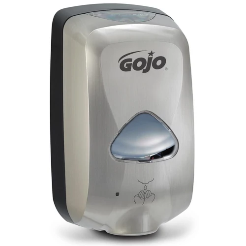 GOJO automata kézmosó habszappan adagoló, TFX rendszer, 1200 ml, érintésmentes szenzoros működtetéssel, elemes, ezüst színű