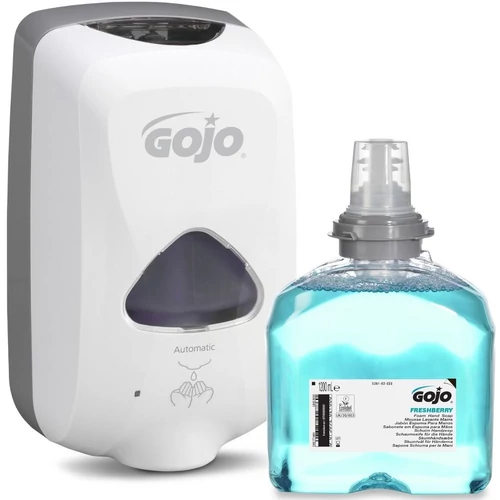 GOJO TFX Starter kezdőcsomag D1 - 1db fehér automata adagoló + 1db Freshberry habszappan patron 1200ml
