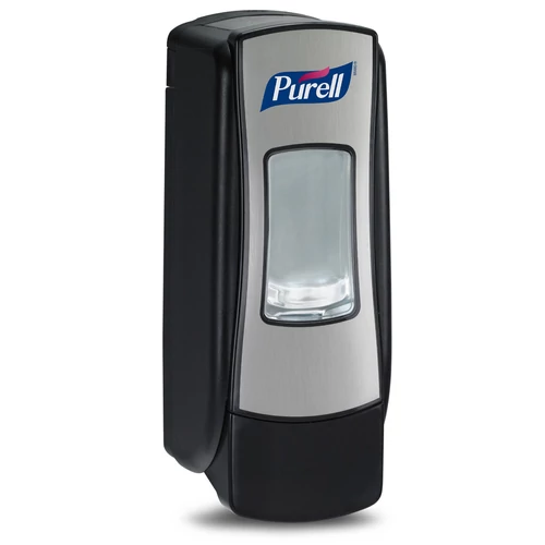 PURELL ADX-7 nyomógombos kézfertőtlenítő gél adagoló, ABS műanyag, fekete/ezüst, 700ml