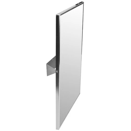 Dönthető tükör rozsdamentes acélkerettel, rögzítő konzollal szettben, selyem, 500x700 mm