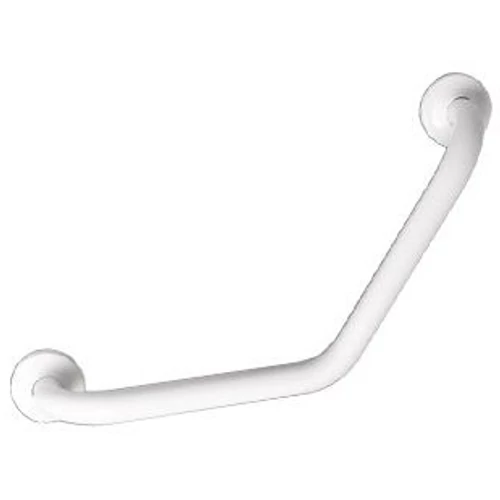 135°-ban hajlított kapaszkodó, fehér, takarógyűrűvel, reverzibilis