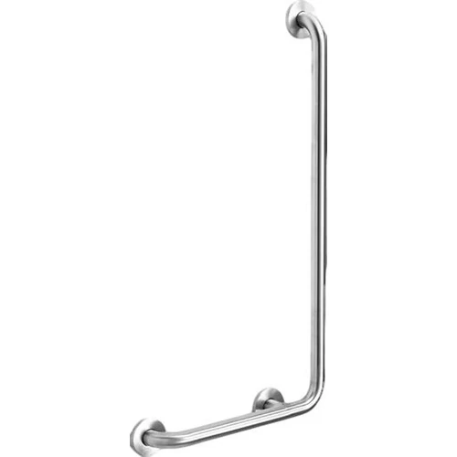 Fordított L-alakú mozgássérült kapaszkodó 400x800mm, balos, szemből nézve a WC jobb oldalára kerül, r.m. acél, selyem