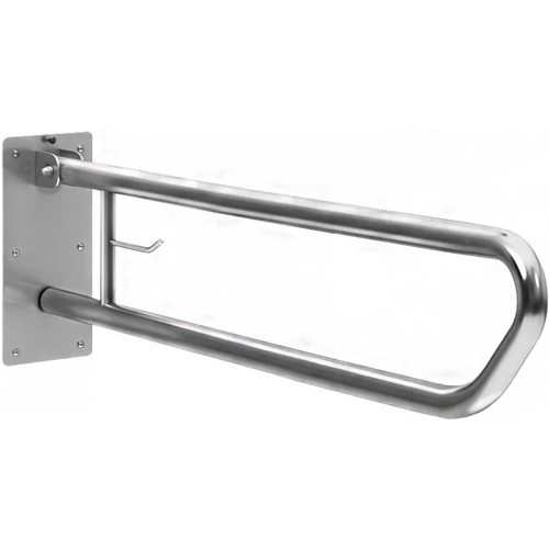 Felhajtható kapaszkodó WC-papír tartóval, fali, r.m. acél, fényes, D=32mm, L=800mm