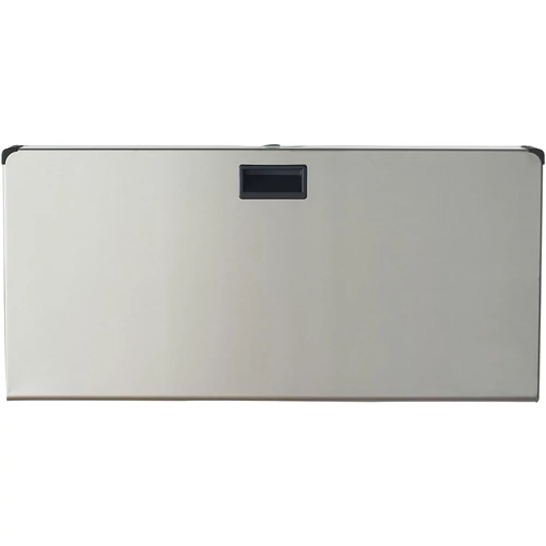 Fali lehajtható pelenkázó rozsdamentes acél előlappal, HDPE belsővel, vízszintes, selyem