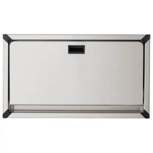 Beépített lehajtható pelenkázó rozsdamentes acél kerettel, HDPE belsővel, vízszintes, selyem