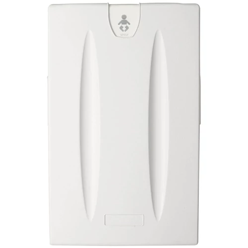 Fali lehajtható babapelenkázó függőleges, szögletes, HDPE műanyag, fehér