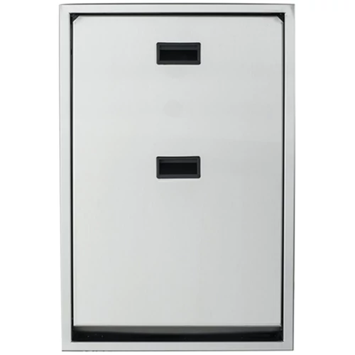 Vandálbiztos fali lehajtható pelenkázó rozsdamentes acél testtel, ABS belsővel, függőleges, selyem